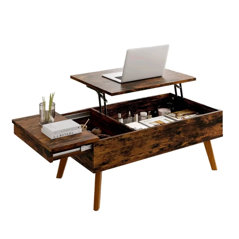 

Modern minimalist style wooden coffee table, scalable, eco-friendly design, suitable for living room furniture