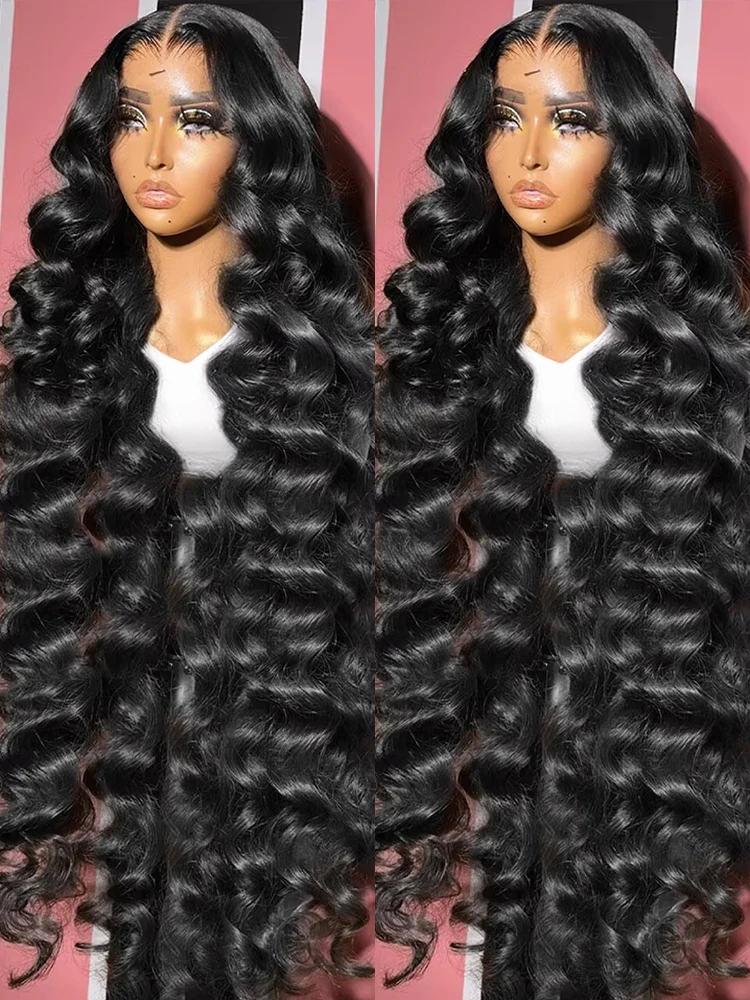 30 40 بوصة موجة فضفاضة 13x6 HD الدانتيل الباروكة الأمامية شعر الإنسان البرازيلي المياه العميقة مجعد متموج 13x4 360 الدانتيل الجبهة الباروكات للنساء 250% #1
