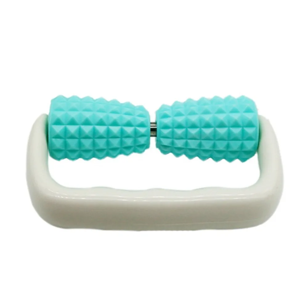 

Double Wheels Hand-held Muscle Massage Roller Shoulder Pressure Fitness Physiotherapy Massage Roller Sculpting