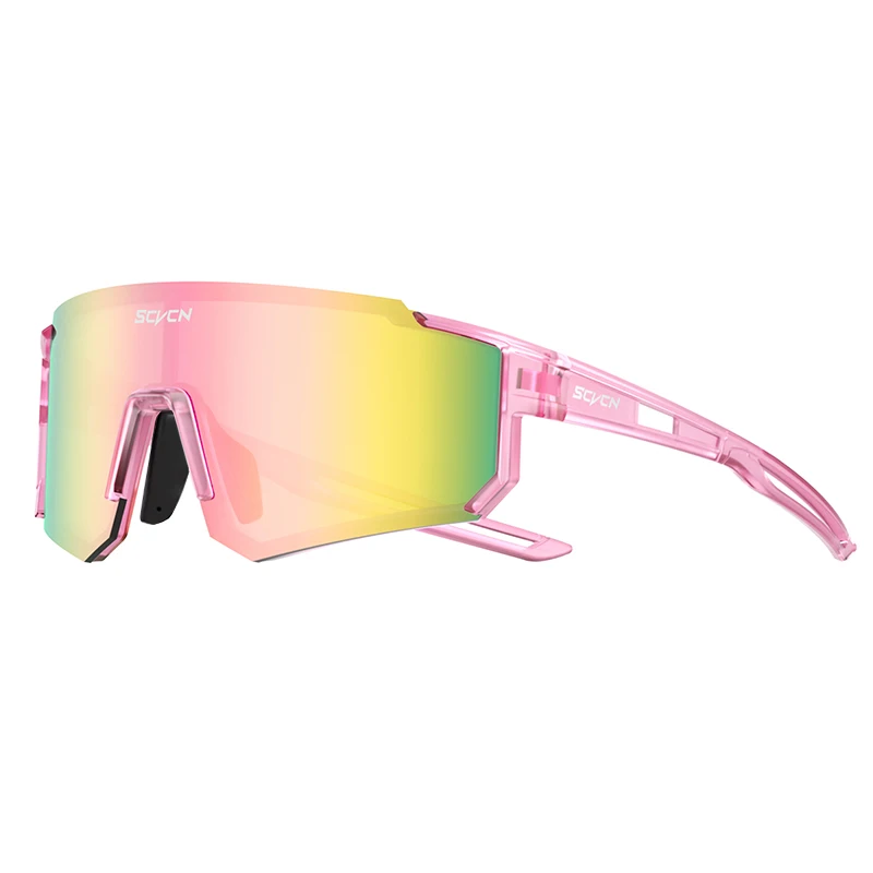 SCVCN Damen Sport-Sonnenbrille, rosa, modische Fahrradbrille für Herren, Street Shades, Fahren, UV400, Fahrrad, Wandern, Golf, Baseball
