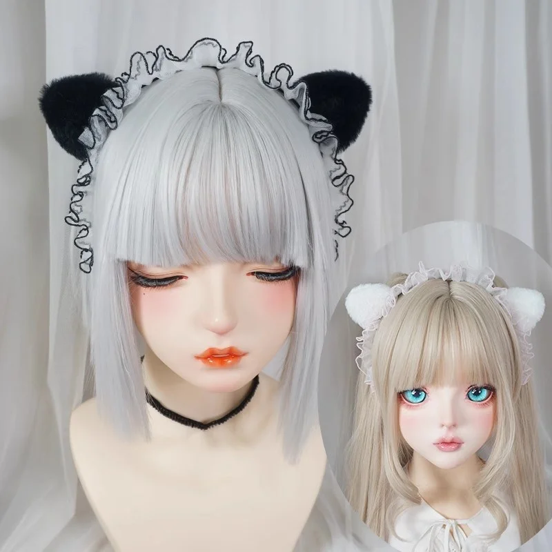 新作オリジナルレース猫メイドカチューシャ可愛い女の子ラブリーヘアアクセサリーロリータオタクソフトガールKCスイートキャットイヤーヘッドピース