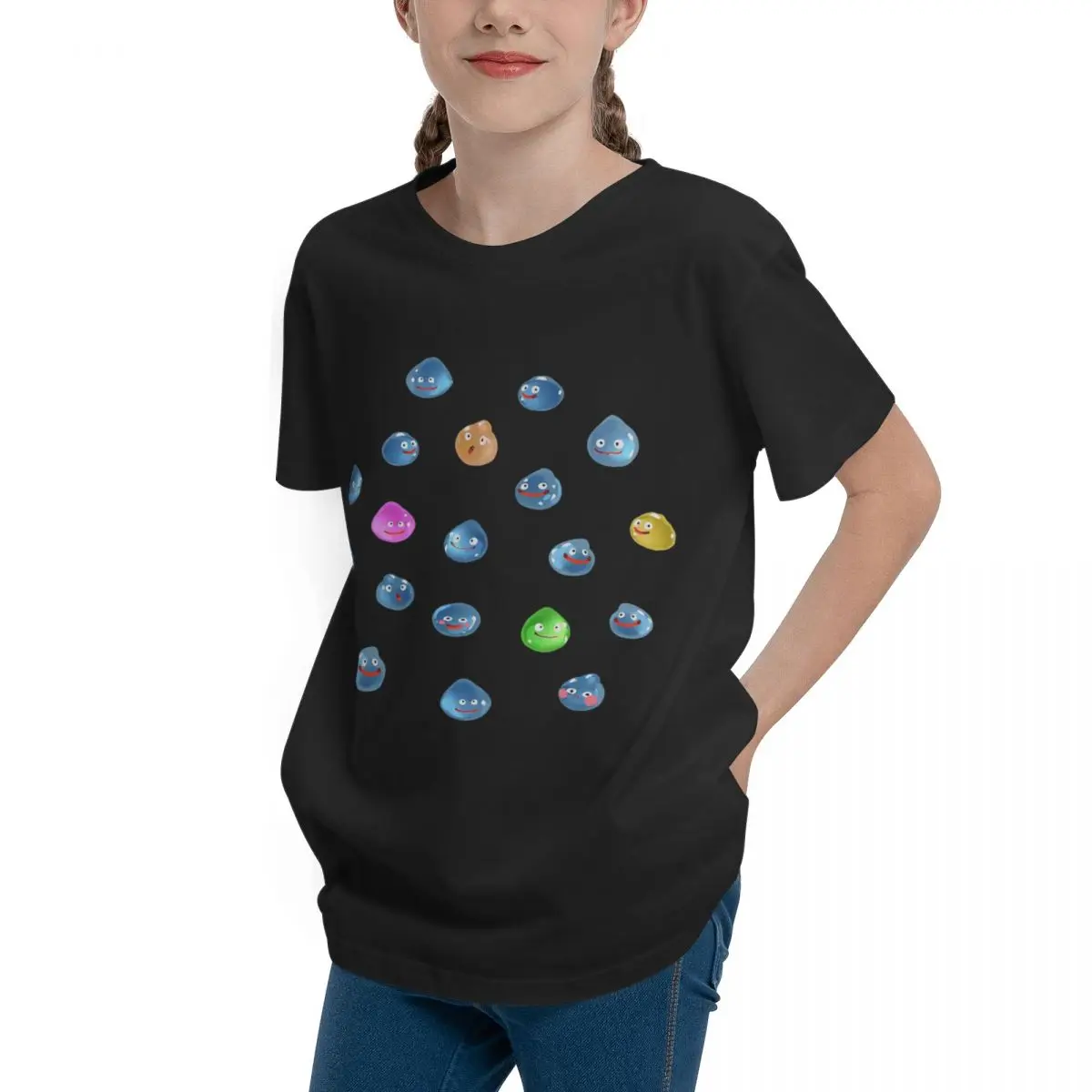 Retro Multitude Of Slimes Draw Near For Sale Adolescents Basic Short Sleeve T-Shirt Top tee premium Top quality Leisure Joke