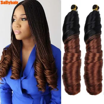 SallyHair สังเคราะห์ภาษาฝรั่งเศสคํา Curly Braiding ผม 14 นิ้ว 150g หลวม wave Curly Pre ยืดเกลียวหยิก Braiding Hair Extensions