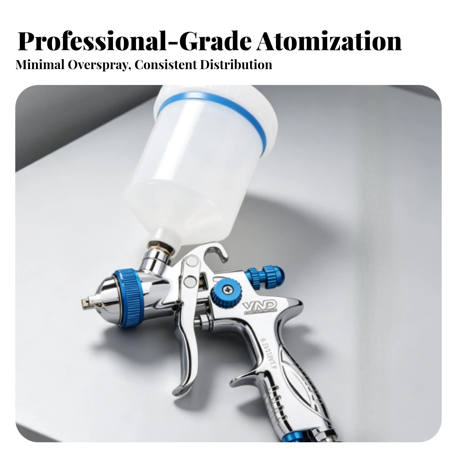 HVLP Gravitational Feed Feed Spray Easy Trigger Automotive Paint Spray Tool Ergonomic Lightweight for Painters