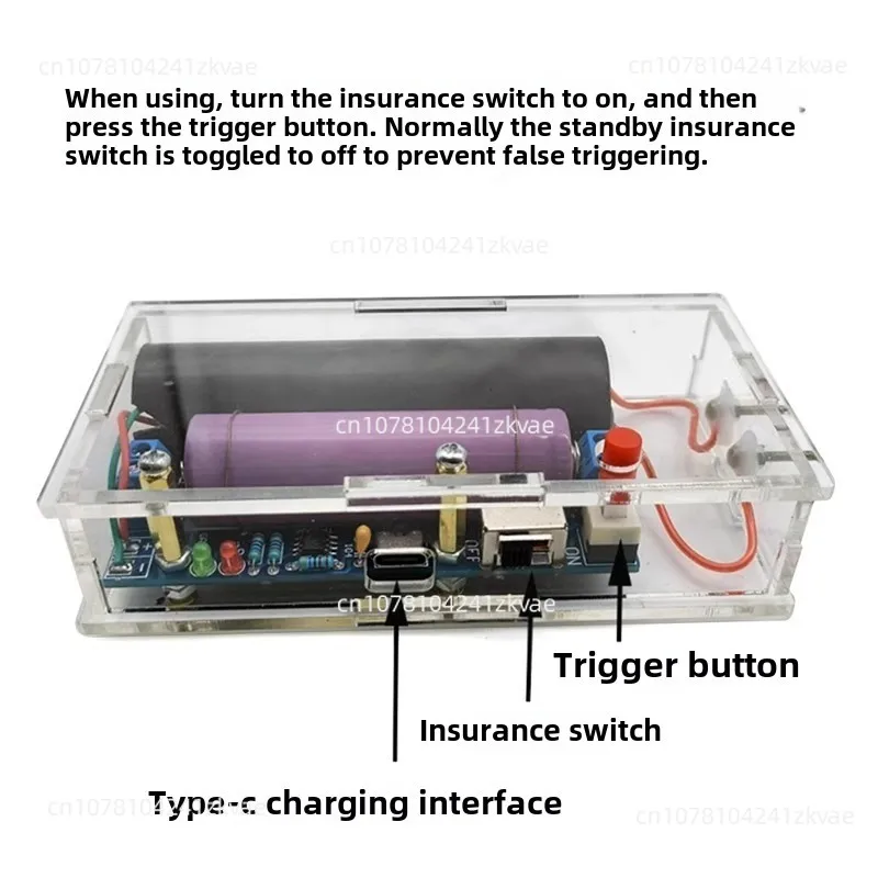 3.6-6V To 1000KV DC High Voltage Generator Boost Board Inverter Transformer High Voltage Package Module DIY Kit Type-c Interface