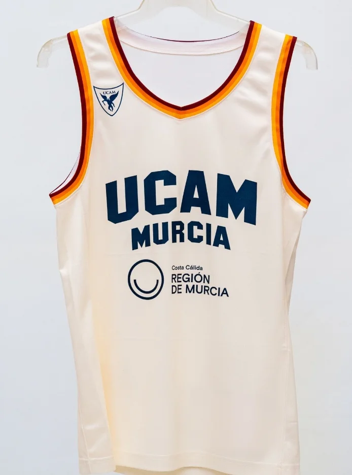 2026 New Hot UCAM Murcia Basketball Suit, Quick Drying Breathable Sleeveless Shirt, Family Parent-child Outfit