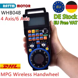 【DE/US/RU Stock】4 / 6 Axis XHC Mach3 / NC Studio MPG Pendant CNC Wireless Handwheel Manual USB Receiver 40 Meter Distance WHB04B