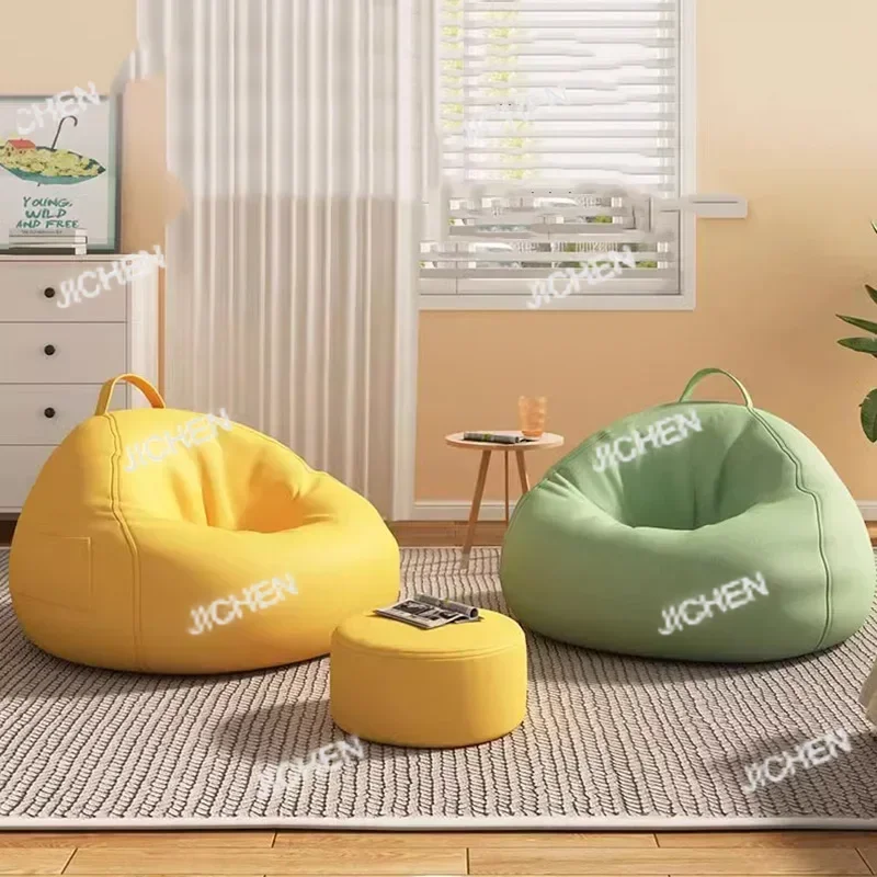 

HS Reclining Bedroom Beanbag Sofa Balcony House Yellow Beanbag Sofa Single Green Muebles Para Salas Modernos Home Furniture