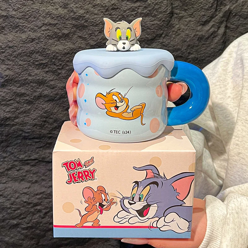 

MINISO Kids Favorite Breakfast Cup TOM AND JERRY Ceramic Water Cup, A Gift For Others