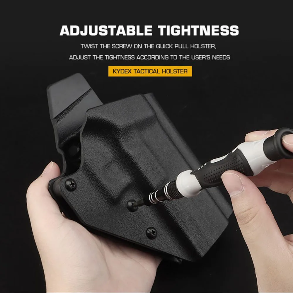 Tactical Kydex Holster for Glock 17/19/19X/45 Fit QLS Quick Release Adjustable Belt Clip Airsoft Hunting view 5