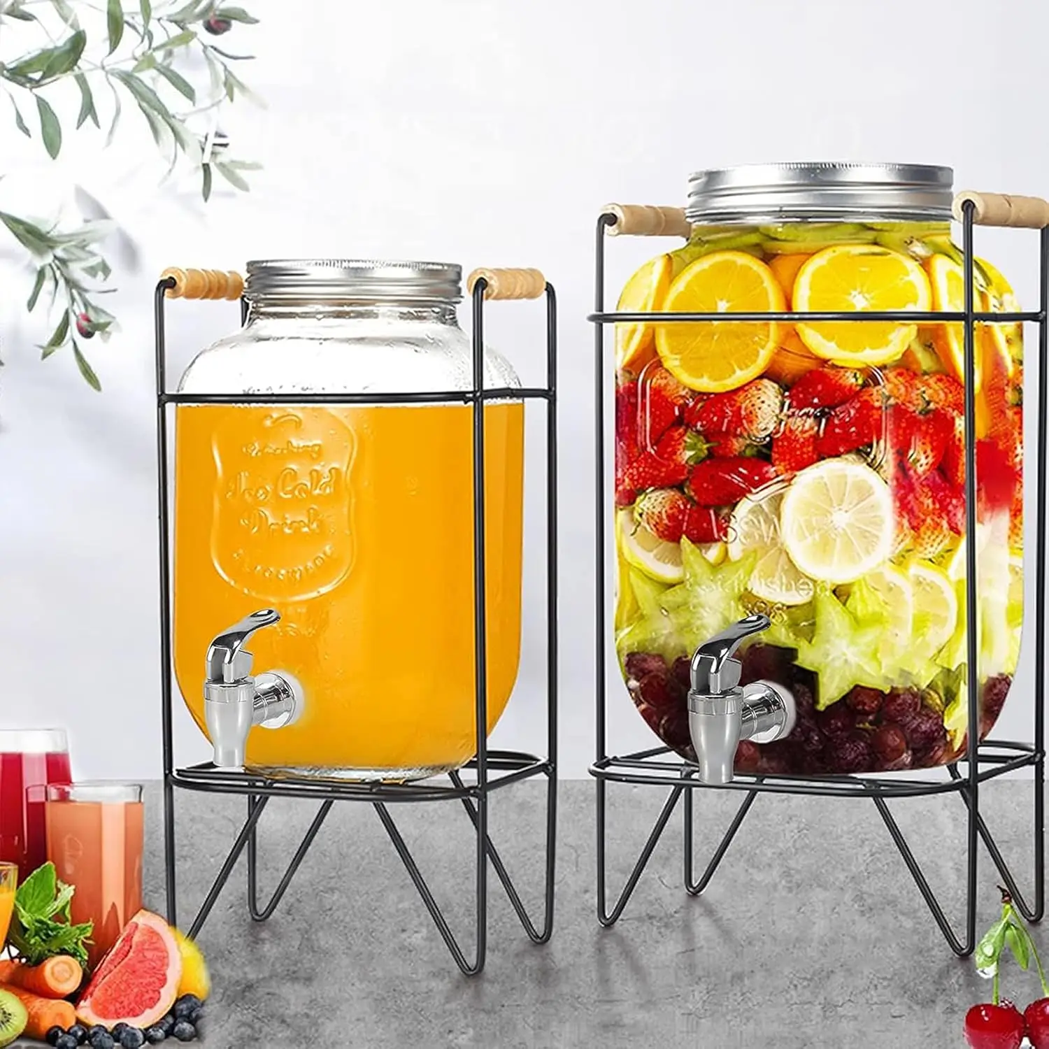 Food Grade Electroplated Plastic Beverage Faucet Cans Juice Dispenser Containers Bucket Tap Switch Valve for Home Bar Use