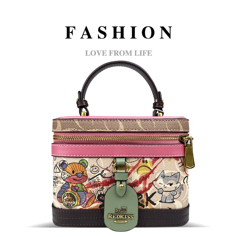 New minimalist and fashionable small handbag, contrasting color women's bag, high-end carriage single shoulder crossbody handbag image 3
