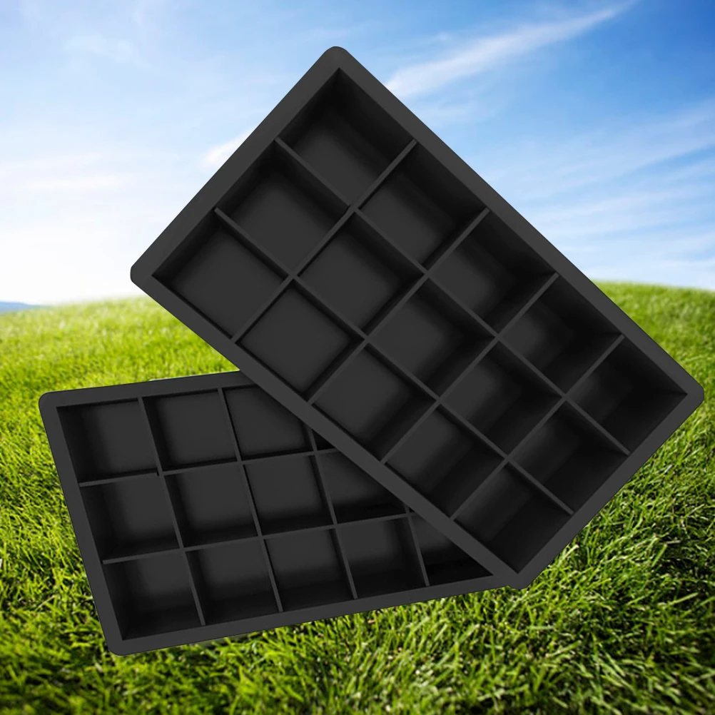 

2Pcs Silicone Ice Cube Molds Phthalate Free Easy Release Square Tray for Juice Cocktails Coffee Freezing Desserts Baking Pudding