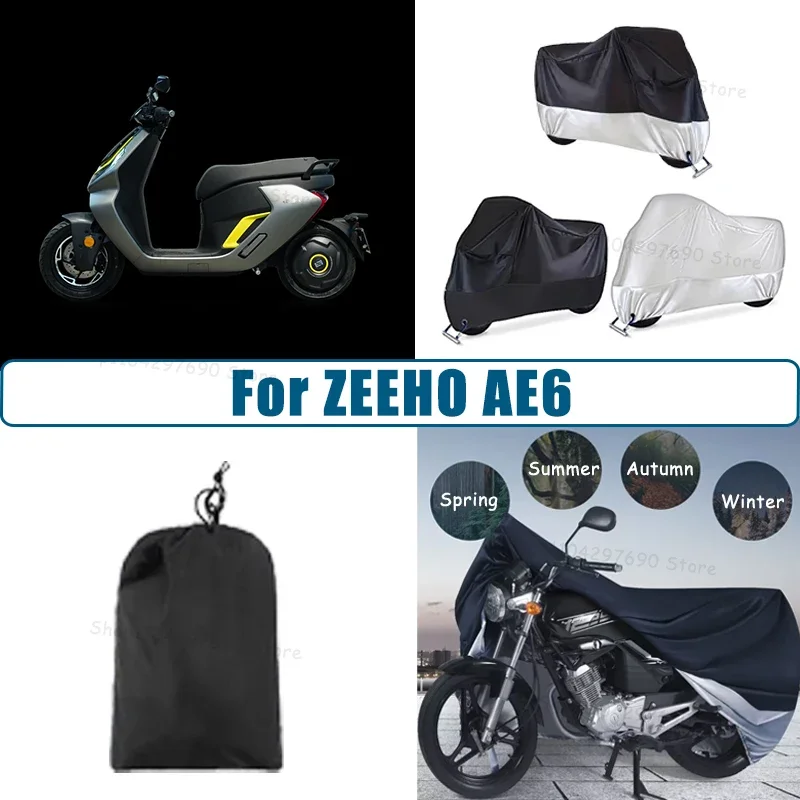 210D Oxford Motorcycle Cover Waterproof All Season UV Protection For ZEEHO AE6 Anti-Tear Windproof Motorbike Cover