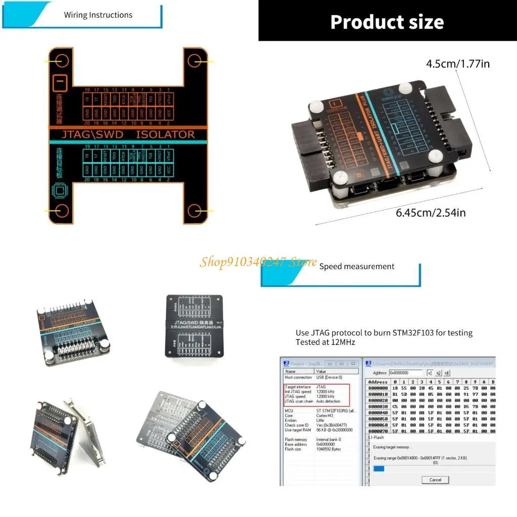 

Q22A Электрический изолятор JTAG SWD изолятор для предотвращения повреждения компьютерных компонентов