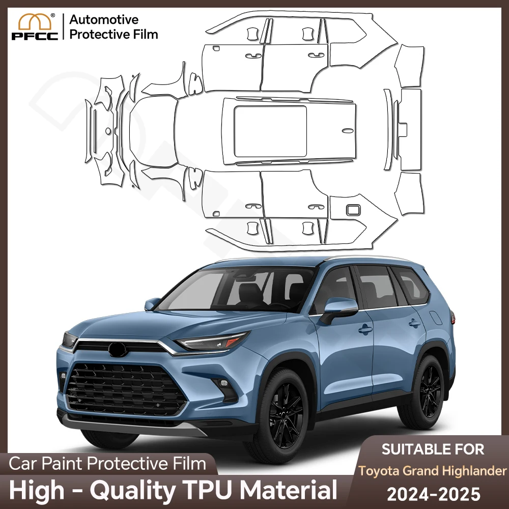 

TPU Car Body Sticker Paint Protection Film PPF Transparent For Toyota Grand Highlander 2024 2025 Anti-Scratch Protective Film