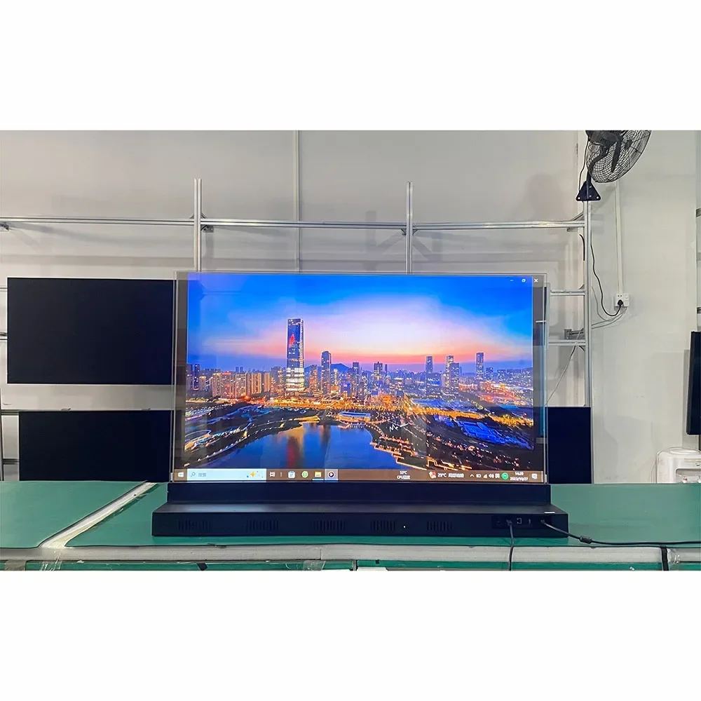 Self-luminous Transparent Screen Display Bare Screen Touch Interactive Window Glass Splicing Screen
