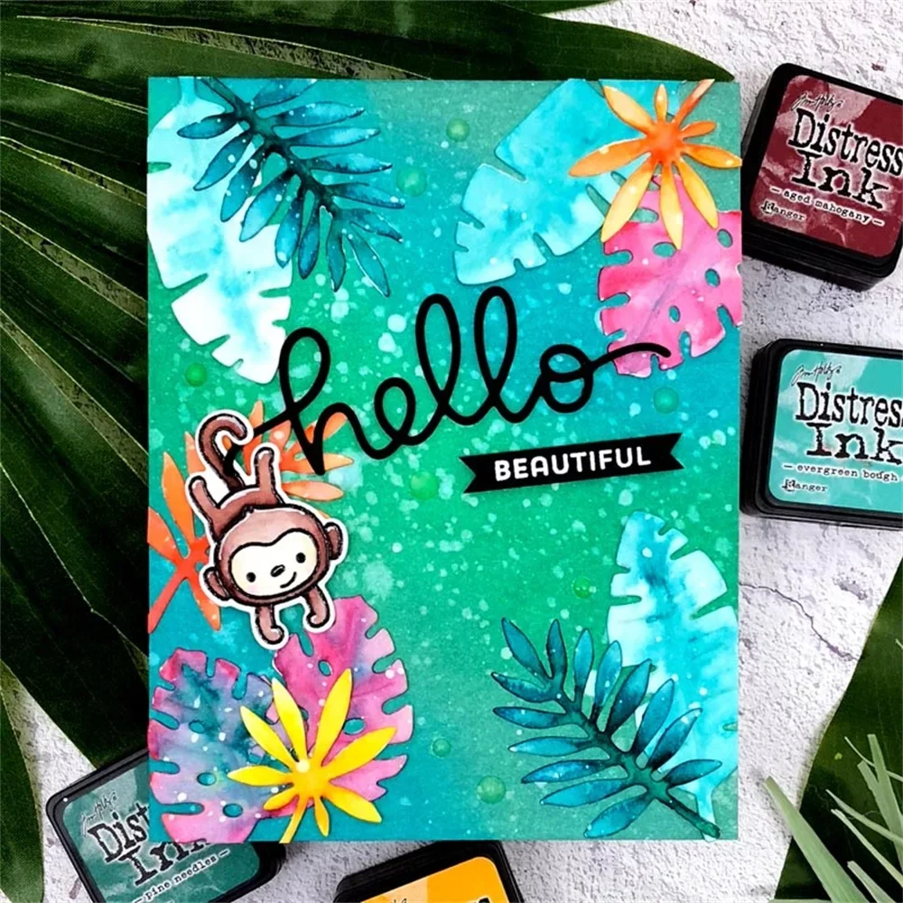 الشتاء الحيوان عيد الميلاد Besties Stamps وقطع يموت بعيدا في مدير القرد StampSet DIY بها بنفسك سكرابوكينغ الحرفية بطاقة صنع #4