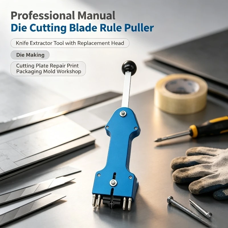 Manual Die Cutting Blade Rule Puller, Knife Extractor Tool with Replacement Head for Die Making and Cutting Plate Repair