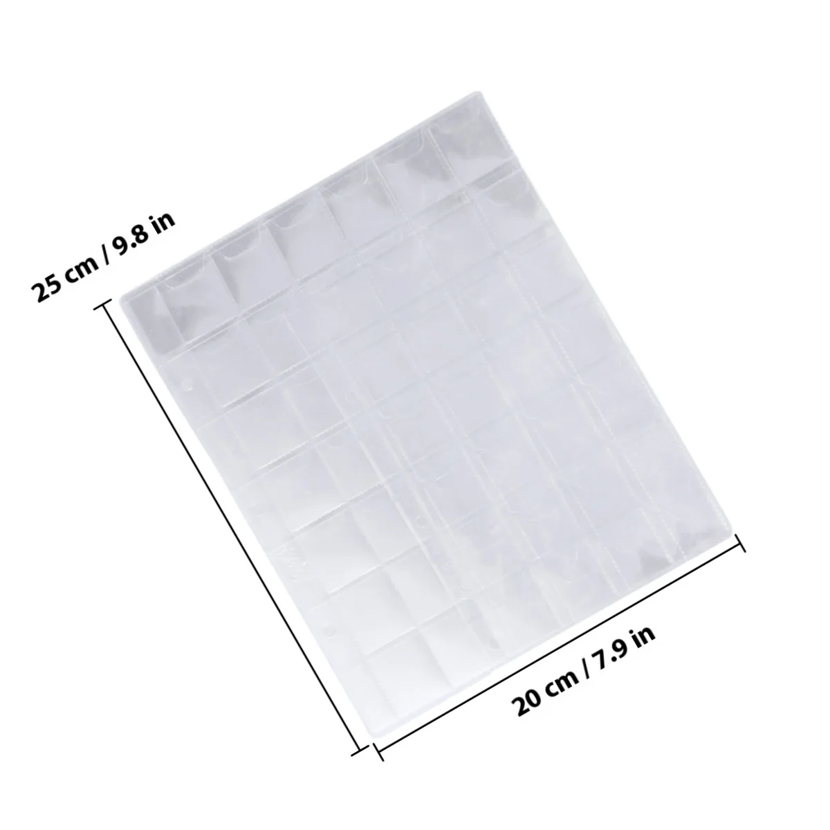 10Pcs 42 Pockets Transparent Coin Collection Pages Strong PVC Coin Albums Inner Refill for Numismatic Storage Display Book