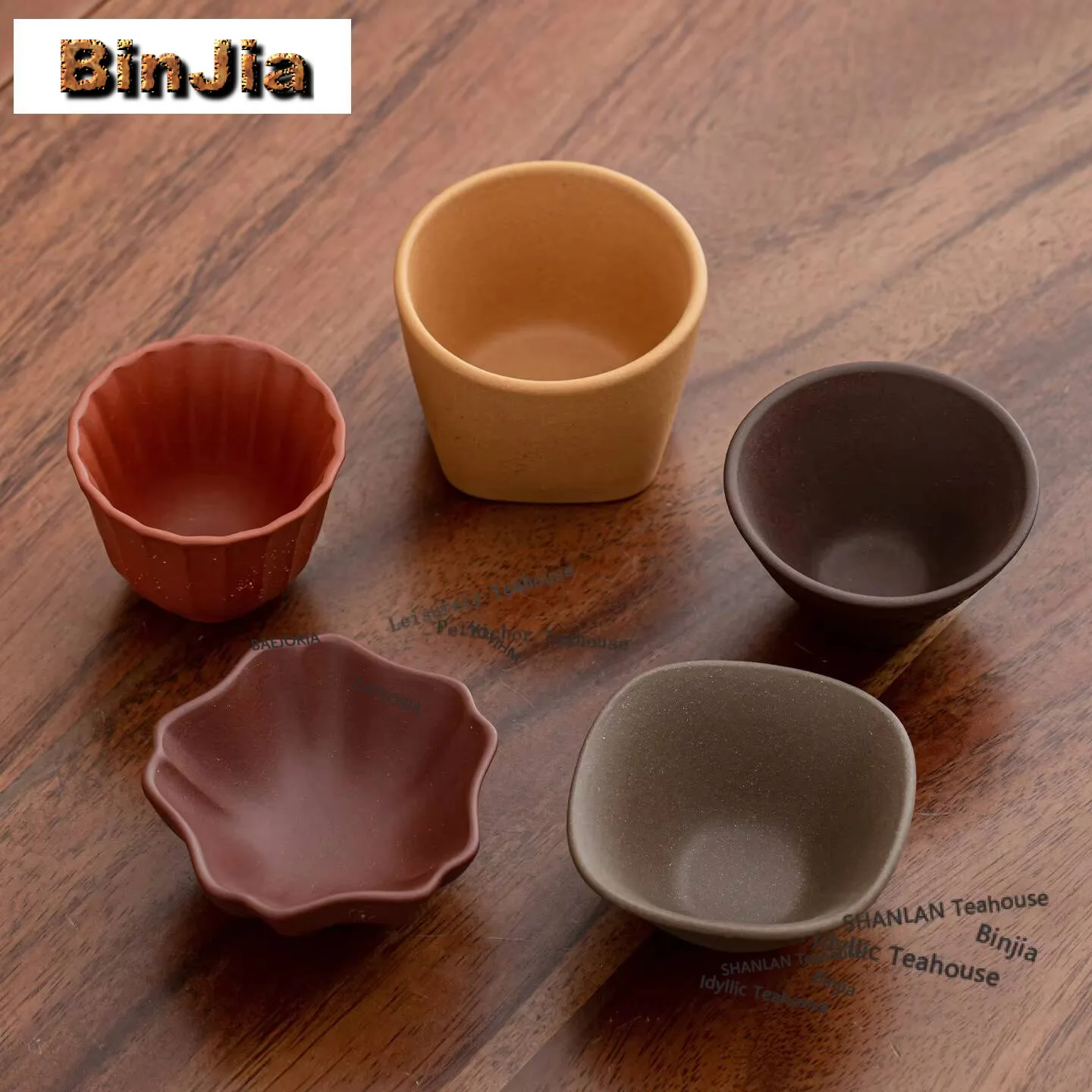 Purple Clay Five Blessings Teacup Japanese Tea Bowl Mug Tea-tasting Personal Cup Chazhan Master Cups Household Drinkware Craft