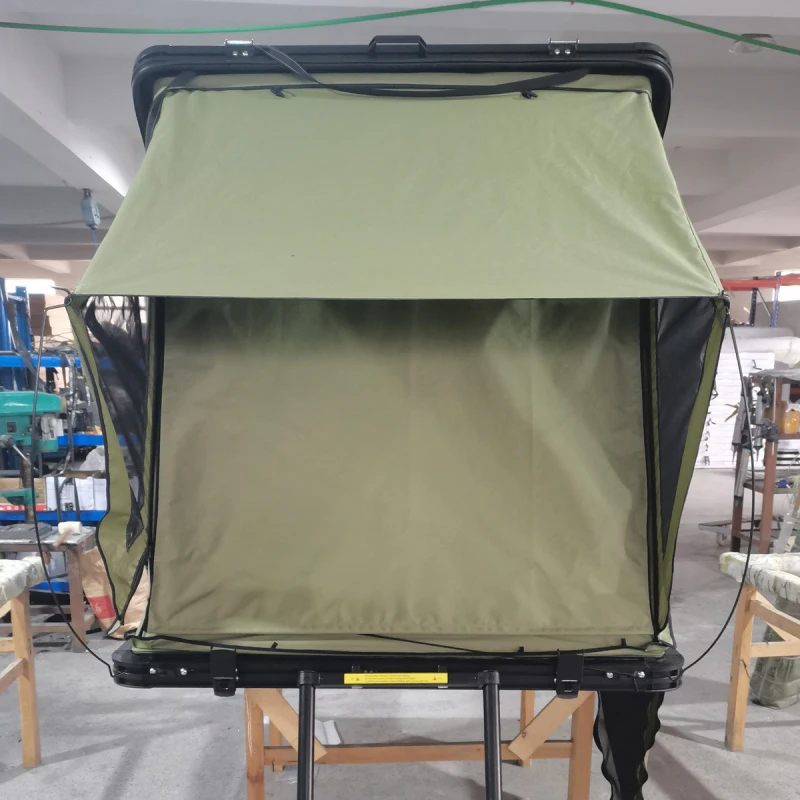 Aluminum Alloy Triangular Hard Top Roof Tent Rainproof Sunproof No Assembly Required Outdoor Camping