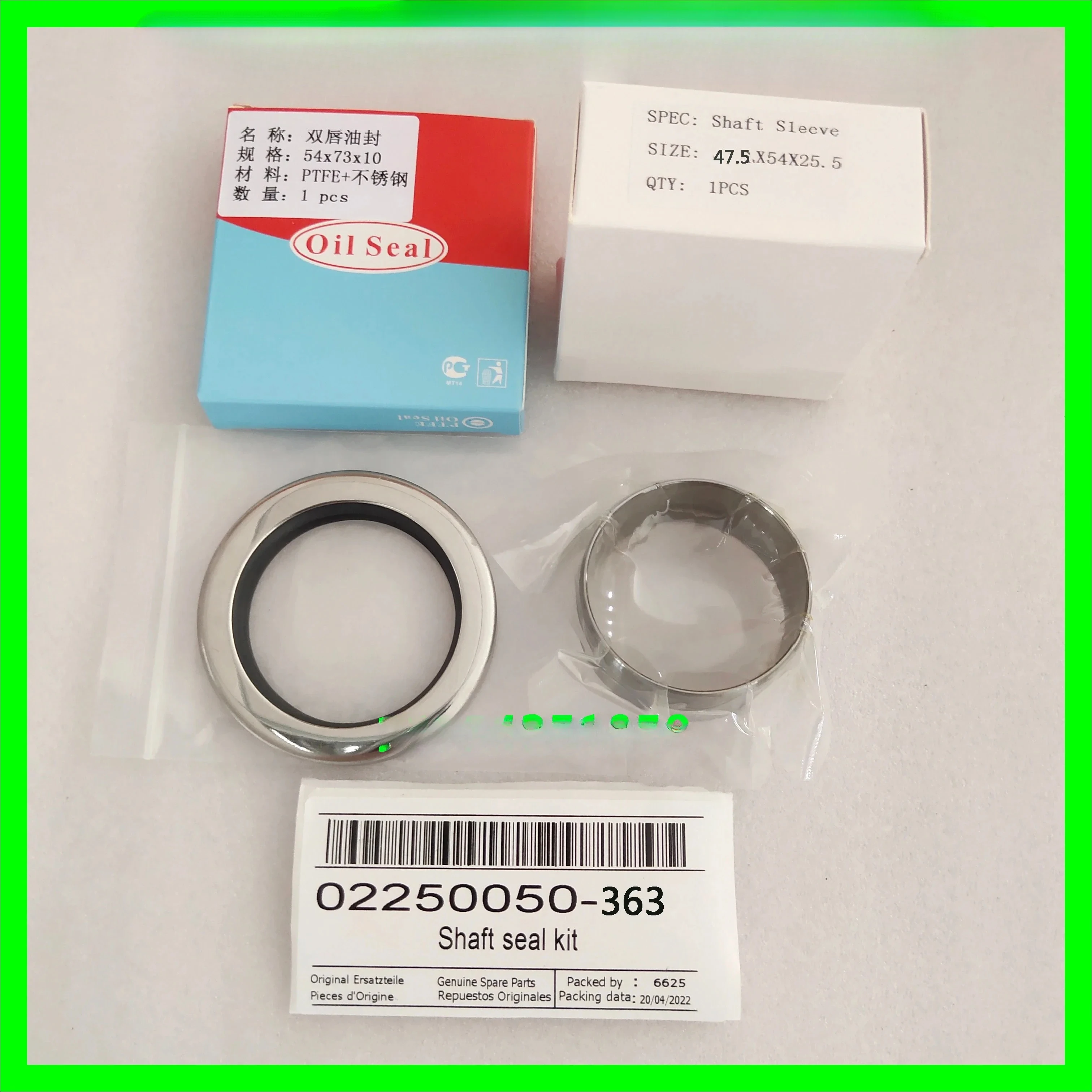 

02250050-363 Sully air compressor oil seal shaft sleeve seal