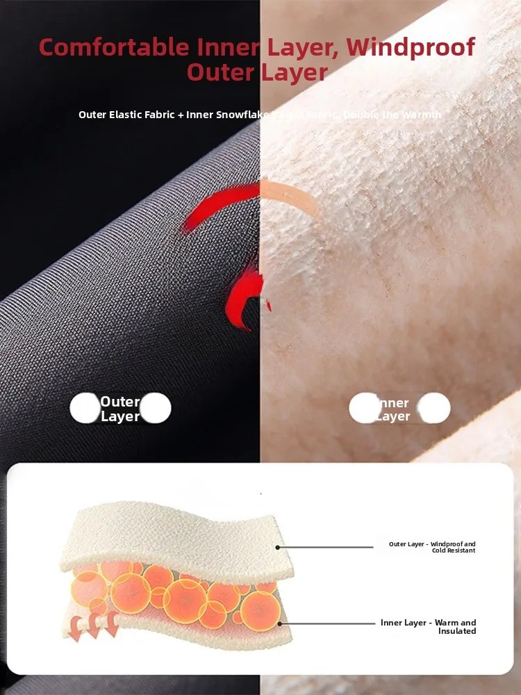 กางเกงโยคะผู้หญิงเอวสูง กระชับสัดส่วน อุ่นสบาย ดีไซน์หนังแกะ สำหรับฤดูหนาว ผ้าไนลอนผสมสแปนเด็กซ์ ใส่สบาย