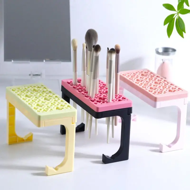 

Silicone Makeup Brush Holder Drying Stand Makeup Set Storage Case Nail Pen And Painting Brush Organizer Fit For All Size Handle