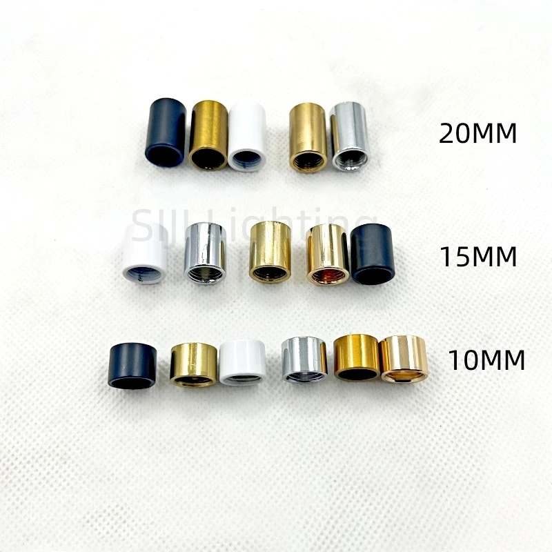 Lamp Thread Tube M10 Inner Thread Rod M10 Internal Tooth Connecting Tube Metal Thread Tube Table Lamp Iron Tube Adapter Tube