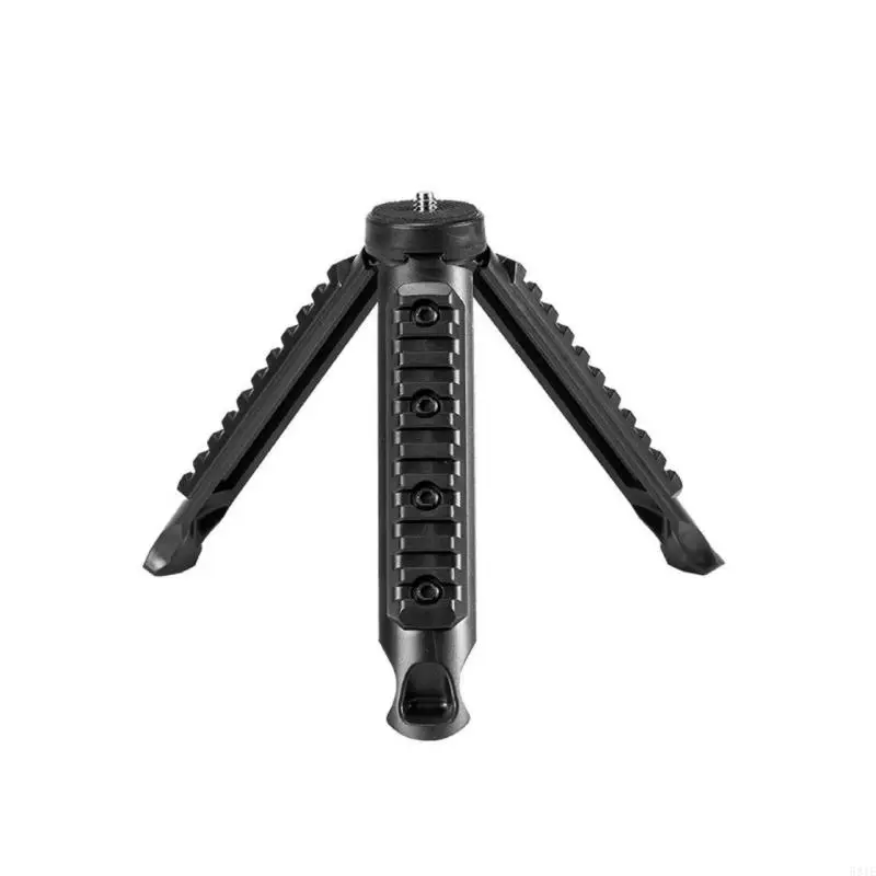 581E Mini Flashlight Tripod Stand Foldable Design Practical Plastic Base for Camping Hiking Photography Outdoor Activities