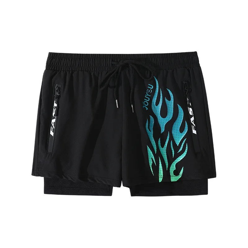 Men's Loose and Comfortable Beach Shorts, Swimming Shorts, Quick Drying Board Short, Sports Pants with Inside Network