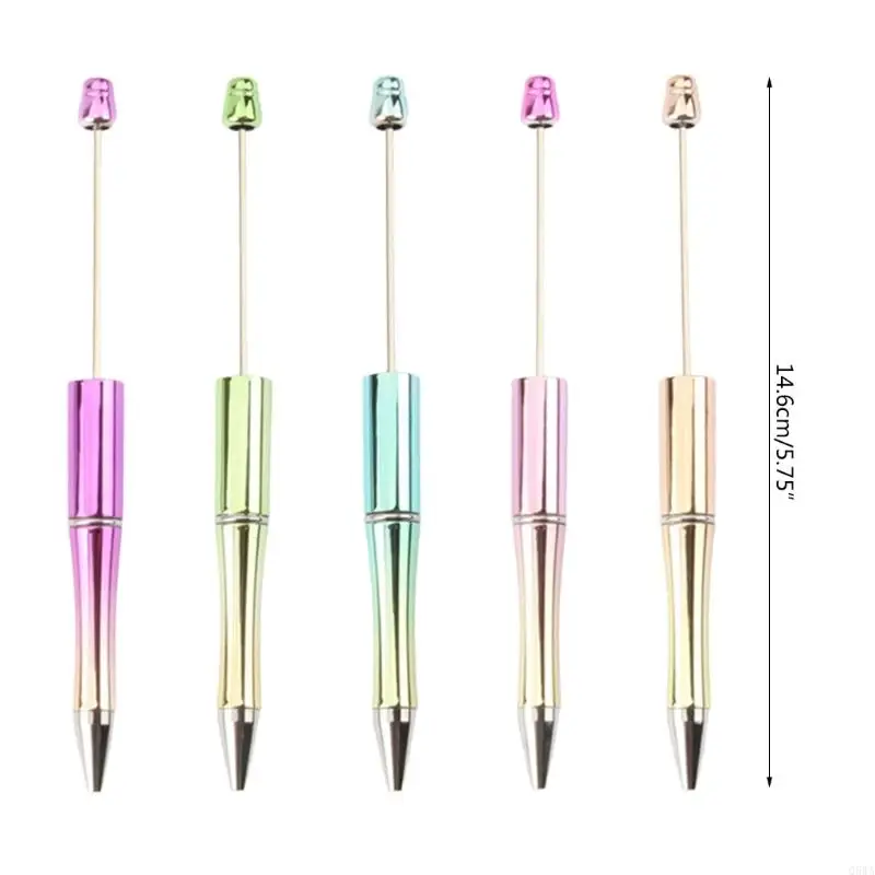 Q5WA 5pieces DIY Beadable Ballpoint ручка смешная писательская ручка шариковая ручка для мальчика девочки Kid Class Награда за