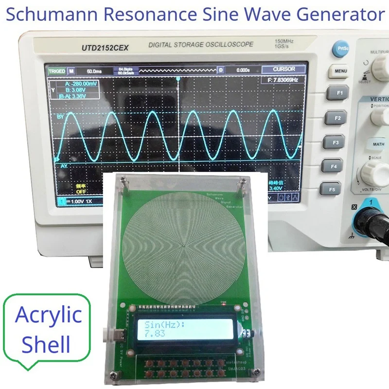 7.83HZ 0.01H-100KH For Schumann Resonance Pulse Sine Wave Generator 3.5MM Audio Frequency Saved When Power OFF