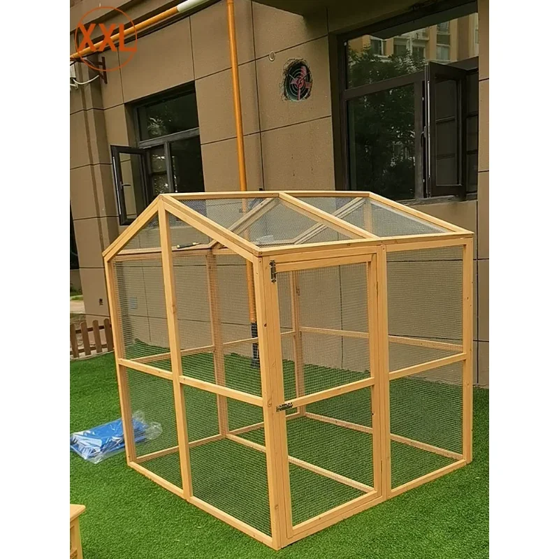 

Wooden domestic chicken cage outdoor chicken house chicken nest cat fence cat cage display parrot cage dog duck