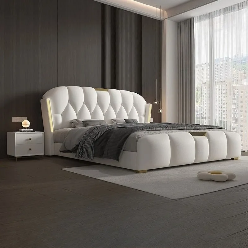 

Unique Sleeping Beds Minimalist Luxury Bedsroom Fancy Beds Multifunctional Modern Muebles Para El Hogar House Accessories