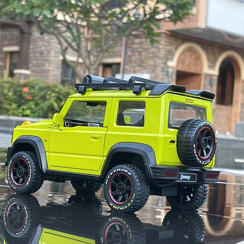 1:18 SUZUKI Jimny Alloy Car Model Diecasts Metal Toy Off-Road Vehicles Car Model High Simulation Sound and Light Childrens Gift