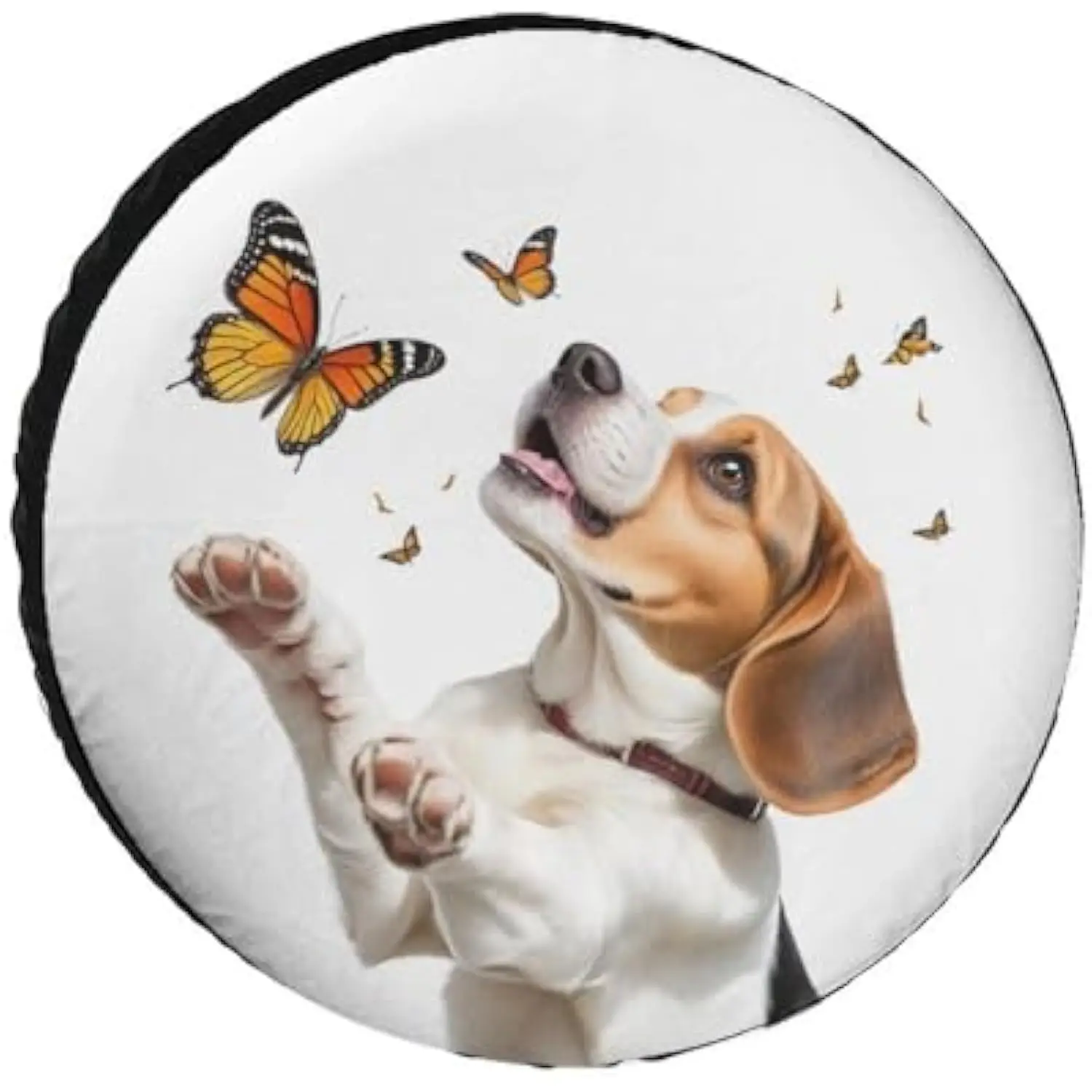 

Чехол для запасного колеса Beagle Dog Butterfly, всепогодный, универсальный для внедорожника, грузовика, кемпера