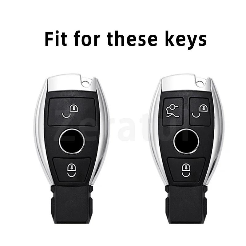 2/3 Button Soft TPU Car Remote Key Case Cover For Mercedes Benz A B R G Class GLK GLA GLC GLR W204 W210 W176 W202 W463 Shell Fob