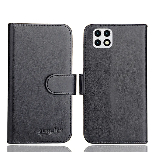 부스트 모바일 셀러로 5G 케이스, 6.52 인치 6 색 플립 초박형 패션 커스텀 소프트 가죽 독점 휴대폰 크레이지 호스 커버 