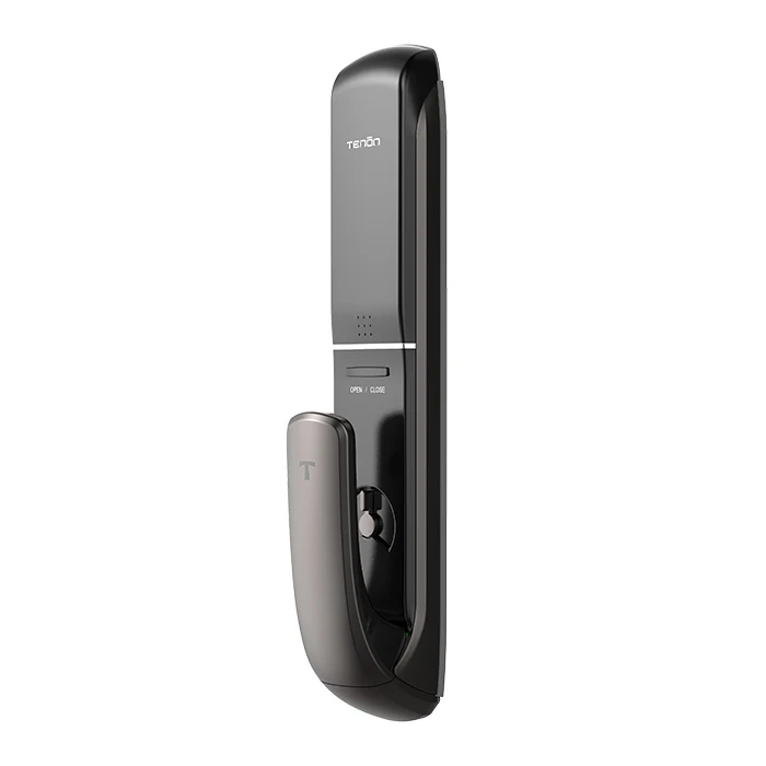 High Quality Tuya Waterproof Push Pull Fingerprint Digital Smart Door Lock Zigbee Push For Aluminium/wooden Door