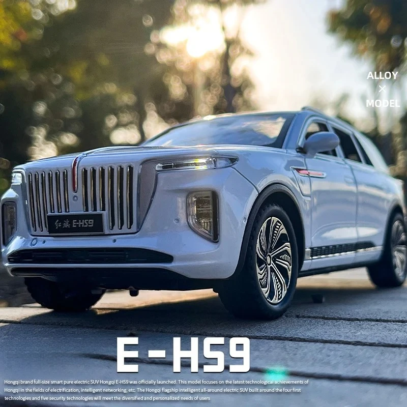

1:24 E-HS9 SUV Alloy Diecasts & Toy Vehicles Metal Toy Car Model Sound and light Pull back Collection Kids Toy