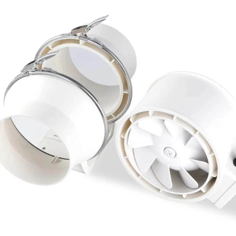 In-line duct fan 12 inch optional AC EC motor non-corrosive housing high voltage low noise energy saving