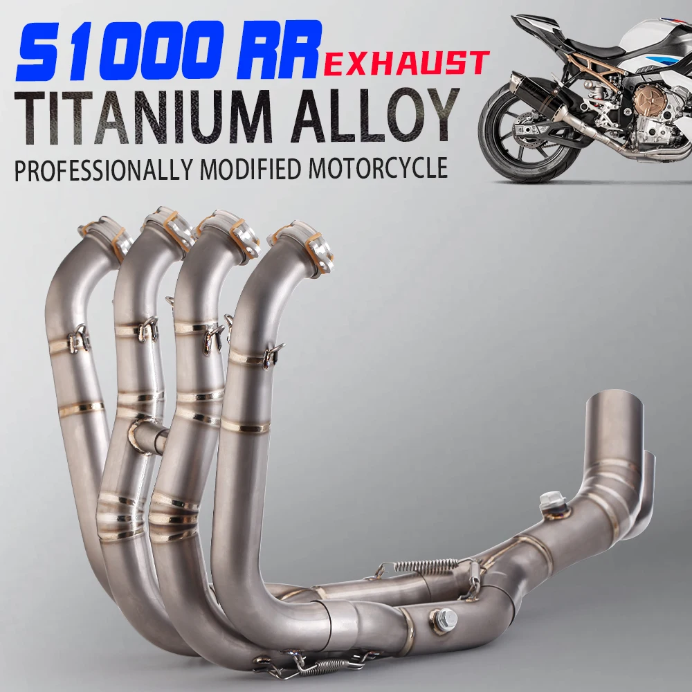 For S1000RR 2019-2023 Exhaust System Motorcycle Heads Front Connector Tube Titanium Alloy Tube