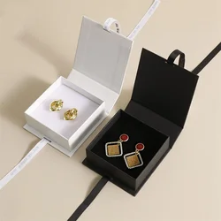 Bowknot Ribbon Flip Jewelry Box For Ring Earrings Necklace Pendant Organizer Simple Exquisite Paper Mini Gift Packaging Box New