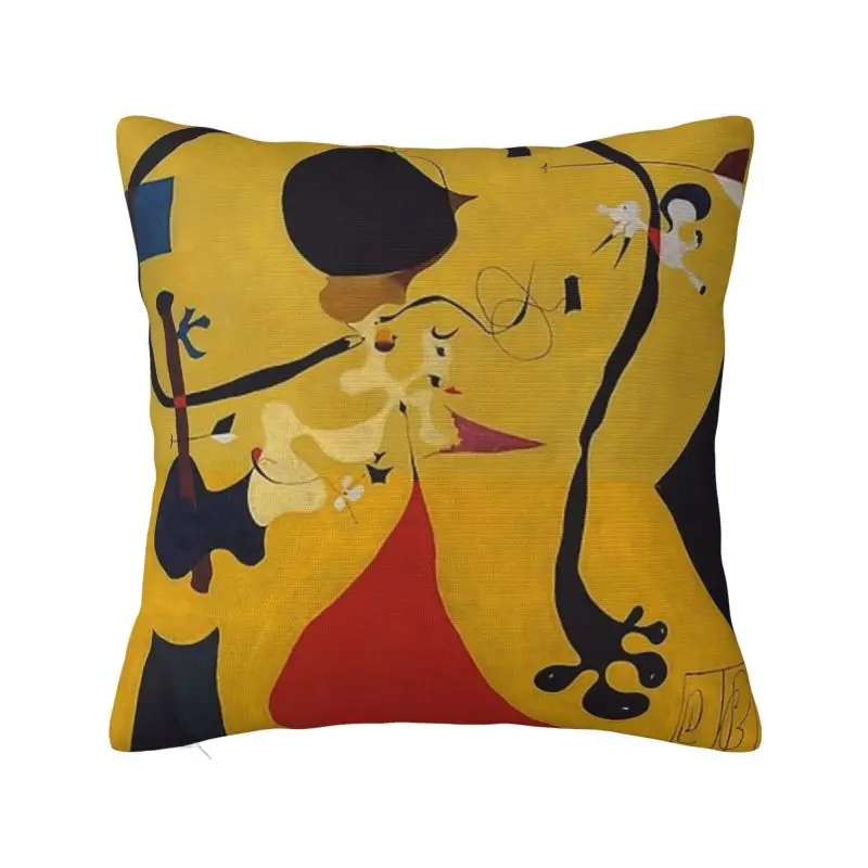 

Dutch Interior III Painting Pillow Covers Decoration Modern Joan Miro Abstract Art Cushion Decoration Salon Square Pillowcase