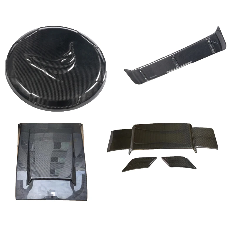 

Для Mercedes-Benz W463-G55-AMG G800 2002-2018: Комплект обвеса (передний и задний бамперы, фонари на крышу, крышка запасного колеса, спойлер) для рестайлинга