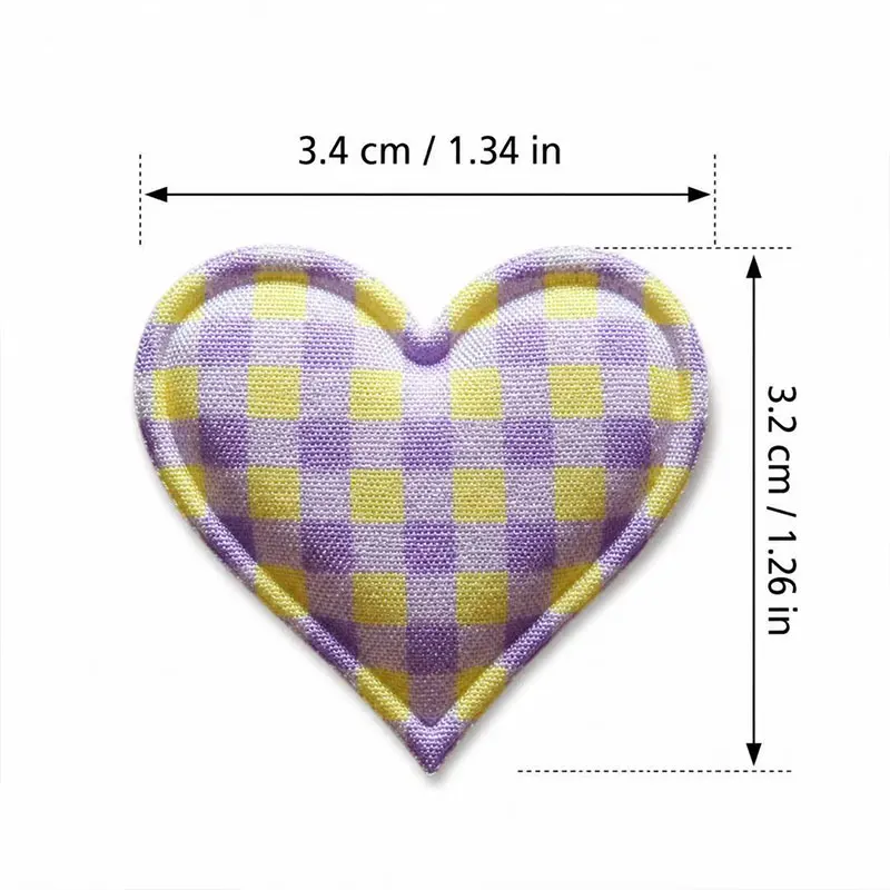 100 Stück 3,2*3,4cm Ultraschall-Gitter Herzförmige Haaraccessoires Kopfbedeckung Hut Taschendekorationen – Detail 6
