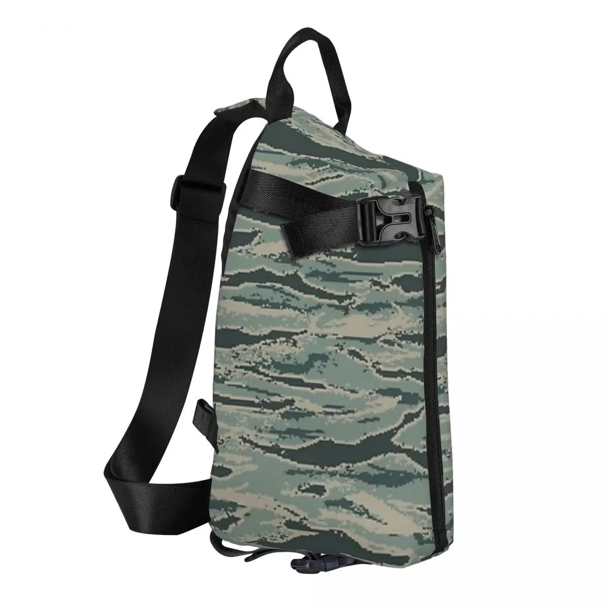 Tiger Stripe Camouflage Military Camo Chest Bag Men Sling Crossbody Backpack Chest Bag Travel Hiking Daypack Shoulder Bag