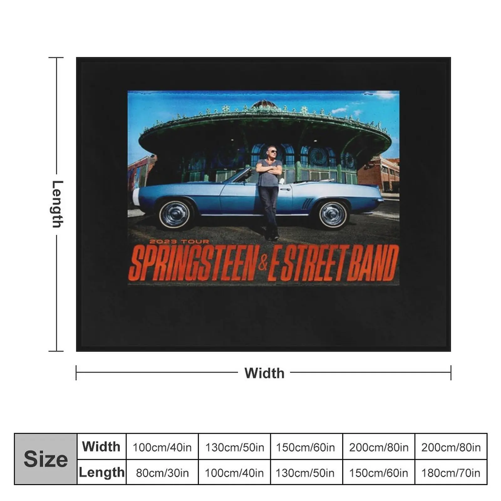 Springsteen Tour Band Street 2023 Bennet Throw Blanket valentine gift ideas Bed linens wednesday Extra Large Throw Blankets